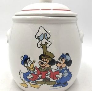 Disney cookie jar a Christmas Carol Minnie Mickey and Donald rare 1980s vintage